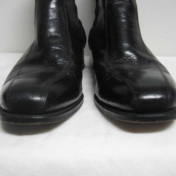 ***SOLD***Florsheim Chatman Black Leather Bike Toe Dress Boots Mens sz 8D - Picture 3 of 10